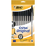 BIC Sachet de 10 Stylos bille Cristal Medium Noir