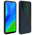 Avizar Coque Huawei P smart 2020 Holographique Brillant Rigide Collection Aurora Noir