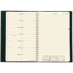 QUO VADIS Agenda NOTE 24 Spirale Couv Plast Grainée noir 16 x 24 cm