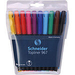 SCHNEIDER Feutre Fineliner Topliner 967 04 assorti Pochette 10