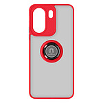 Avizar Coque pour Redmi 13C Bague Métallique Support Ringrip Rouge