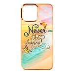 Avizar Coque iPhone 13 Bi-matière avec Bague de Maintien Motif Plage Orange