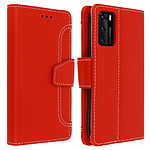 Avizar Housse Huawei P40 Étui Folio Portefeuille Fonction Support rouge