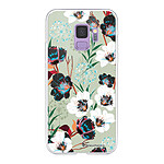 LaCoqueFrançaise Coque Samsung Galaxy S9 360 intégrale transparente Motif Fleurs vert d'eau Tendance