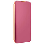 Avizar Housse pour Samsung Galaxy S21 Ultra Clapet translucide Design Miroir Support Vidéo Rose gold