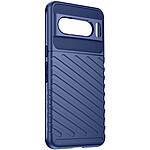 Avizar Coque souple pour Google Pixel 8 Pro, Design strié, série Thunder Bleu