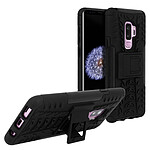 Avizar Coque Samsung Galaxy S9 Plus Protection Antichocs+Support Intégré - Noir