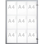 MAUL Vitrine MAULextraslim 9 x A4 Aluminium