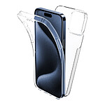 Evetane Coque iPhone 15 Pro 360° intégrale Protection avant et arrière silicone transparente Motif