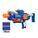 TechKidz Pistolet mitrailleur à fléchettes en mousse  - Modèle Compressor Bleu