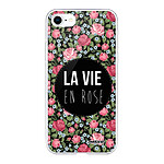 Evetane Coque iPhone 7/8/ iPhone SE 2020/ 2022 silicone transparente Motif La Vie en Rose ultra resistant