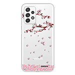 Evetane Coque Samsung Galaxy A72 360 intégrale transparente Motif Chute De Fleurs Tendance