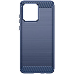 Avizar Coque pour Motorola Edge 40 Neo Effet Carbone Silicone Flexible Antichoc  Bleu Nuit