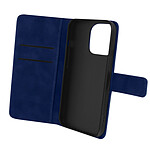 Avizar Étui pour iPhone 14 Pro Folio Portefeuille Support Vidéo Effet Mat Soft Touch  bleu nuit