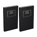 LECAS Agenda Banquier Large 18 x 29 cm 2 volumes 1 jour/2 pages Noir