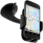 Avizar Support Voiture Rotatif Noir pour Smartphone - Fixation Ventouse