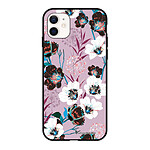 LaCoqueFrançaise Coque iPhone 12 Mini Silicone Liquide Douce Fleurs parme