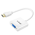 LinQ Adaptateur Vidéo HDMI Mâle vers VGA Femelle Full HD 1080p Blanc