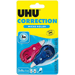 UHU Mini-rouleau correcteur jetable Micro, blister de 2