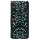 BigBen Connected Coque pour Y5 2019 Hybride Paradise avec Motifs Fleuris Noir