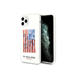 U.S Polo Coque pour Apple iPhone 11 Pro Max Gamme American Flag en TPU Blanc