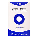 EXACOMPTA Etui de 100 Fiches BRISTOL 125x200 mm Blanc Uni