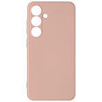 Avizar Coque pour Samsung Galaxy S24 Soft Touch Mat Silicone Flexible Rose Poudré