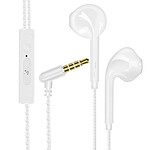 XO Écouteurs Filaires Jack 3.5mm avec Micro et Boutons Multifonctions Blanc