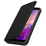 Avizar Etui folio Noir Stand Vidéo pour Samsung Galaxy J6 Plus