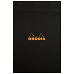 RHODIA Bloc noir n°18 21x29,7cm 80 feuilles agrafées 80g uni