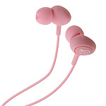 Écouteurs Filaires Jack 3.5mm Embouts Intra-auriculaires Télécommande Micro Rose