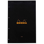 RHODIA bloc noir n°20 21x31,8cm 80 feuilles agrafées 80g 4 trous seyès