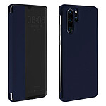 Avizar Housse Huawei P30 Pro Étui Grande Fenêtre Translucide Coque Rigide bleu nuit