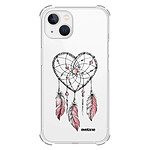 Evetane Coque iPhone 13 Mini anti-choc souple angles renforcés transparente Motif Attrape coeur