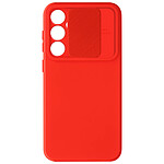 Avizar Coque pour Samsung Galaxy S23 FE Silicone Cache Caméra Coulissant Rouge