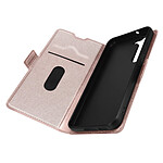 Avizar Étui pour Samsung Galaxy S23 Ultra-fin Double Languette Magnétique rose champagne