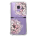 LaCoqueFrançaise Coque Samsung Galaxy S9 anti-choc souple angles renforcés transparente Motif Rose Pivoine