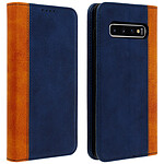 Avizar Etui folio Bleu Nuit Éco-cuir pour Samsung Galaxy S10