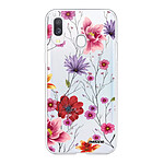 Evetane Coque Samsung Galaxy A40 360 intégrale transparente Motif Fleurs Multicolores Tendance