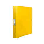 LIDERPAPEL Classeur 4 anneaux 260x315mm polypropylène souple dos 40mm - Jaune