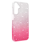 Avizar Coque pour Samsung Galaxy A15 5G Paillette Silicone Semi rigide Fine Blanc / Rose