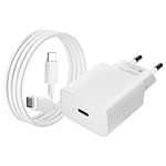 Google Chargeur Secteur  Original, USB-C 18W + Câble de Charge USB-C - Blanc