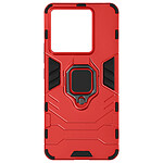 Avizar Coque pour Xiaomi Redmi Note 13 Pro 5G Bi-matière Antichoc Anneau Support  Rouge