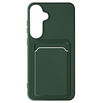 Avizar Coque pour Samsung Galaxy S24 Plus Porte-carte Souple Anti-traces Vert Foncé