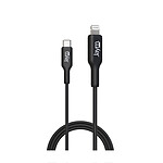 Jaym Câble de Charge et Synchronisation de donnée USB-C / Lightning MFI PD 3.0 3A 1M Noir