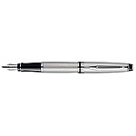 WATERMAN Stylo plume Expert acier inoxydable avec attributs chromés, plume moyenne