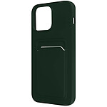 Avizar Coque pour iPhone 14 Pro Max Silicone Souple Porte-carte Fine Légère  vertfonce