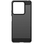 Avizar Coque pour Xiaomi Redmi Note 13 5G Flexible Effet Carbone et Brossé Noir