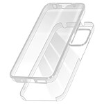 Avizar Coque Intégrale pour Xiaomi Redmi 12 Arrière Rigide et Avant Souple Transparent