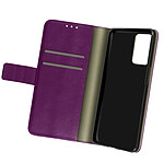 Avizar Housse Oppo A74 5G et A54 5G Aspect Grainé Portefeuille Stand Vidéo Violet